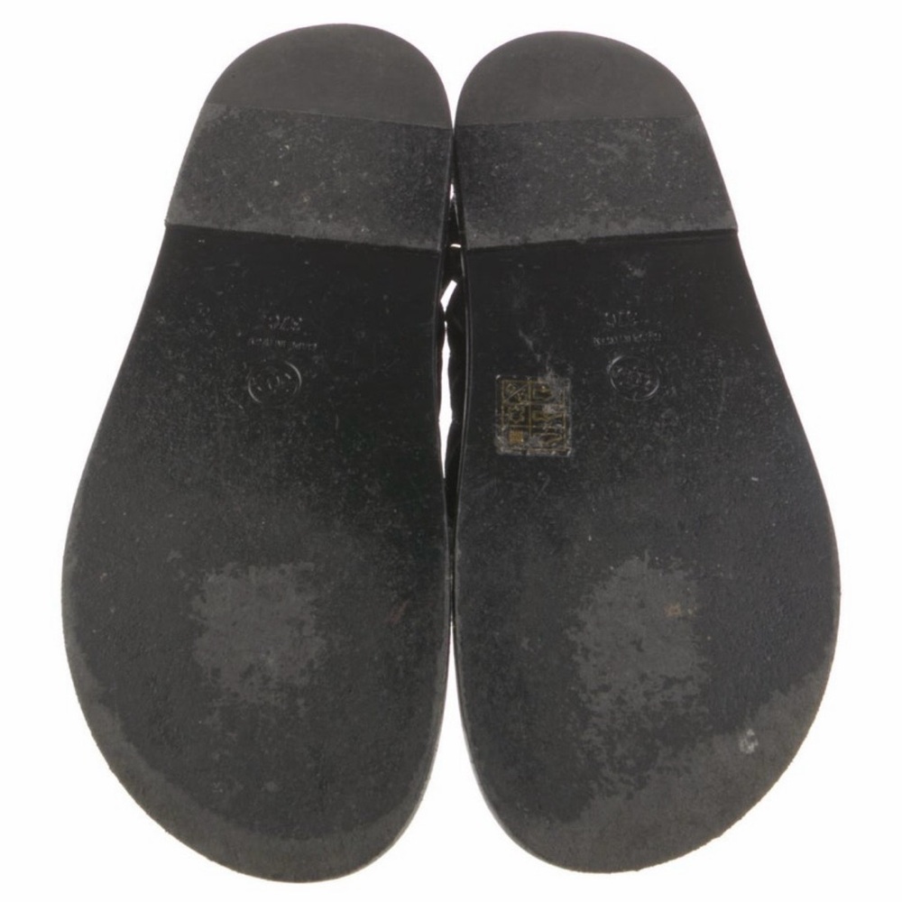 Chanel Interlocking CC Logo Black Quilted Grosgrain Dad Sandals - Picture 5 of 5